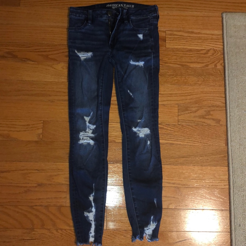 American Eagle ripped skinny jeans